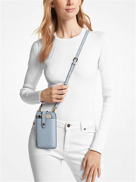 michael kors outlet saffiano leather smartphone crossbody bag|Michael Kors saffiano tote large.